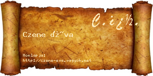 Czene Éva névjegykártya